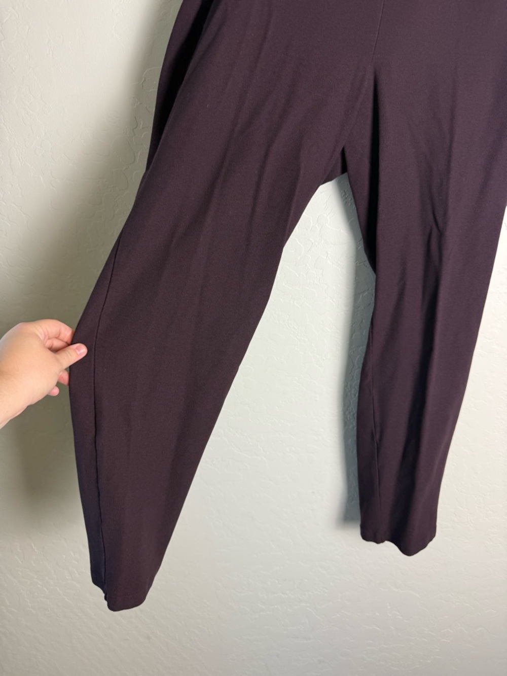Eileen Fisher Washable Stretch Crepe Slim Ankle Pant Cassis Purple Large TK - Picture 5 of 16